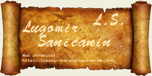 Lugomir Saničanin vizit kartica